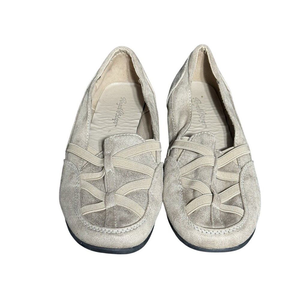 Angel Steps Womens Tan Slip-On Shoes Size 8